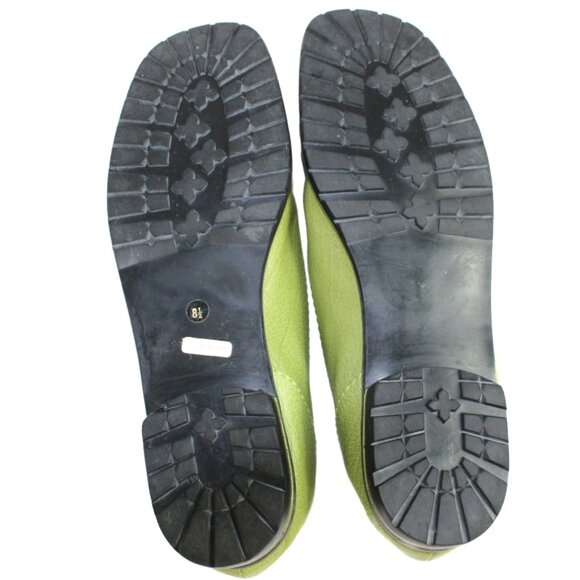 Bruno Magli Apple Green Leather Slip On Flats, Size 8.5 - Picture 7 of 7